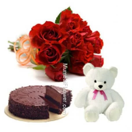 Roses Teddy Cake