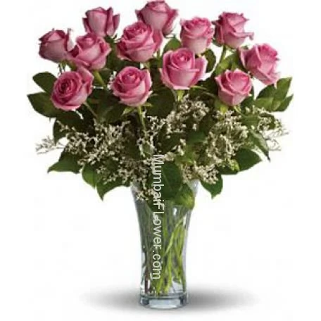 12 Baby Pink Roses