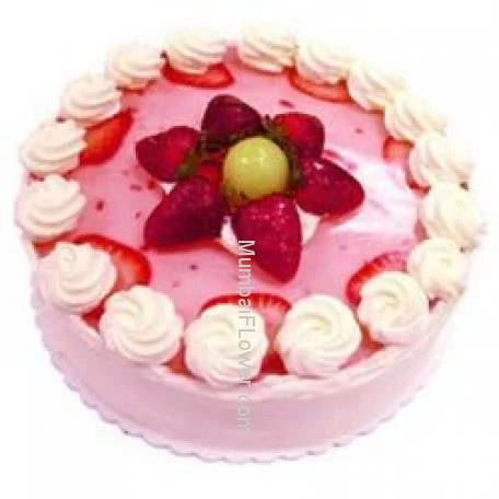 1 Kg. Egg Less Strawberry Cake