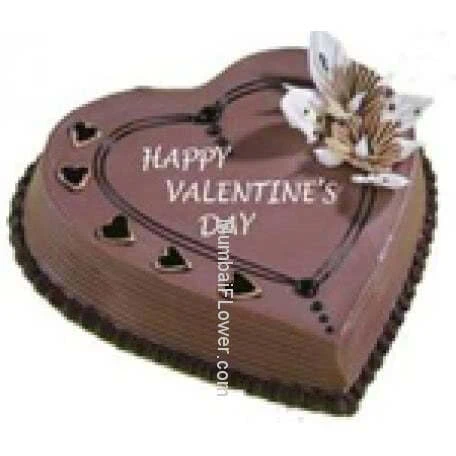 2 Kg. Egg Less Heart Shape Chocolate Cake