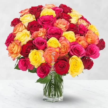 Mixed Roses in Vase