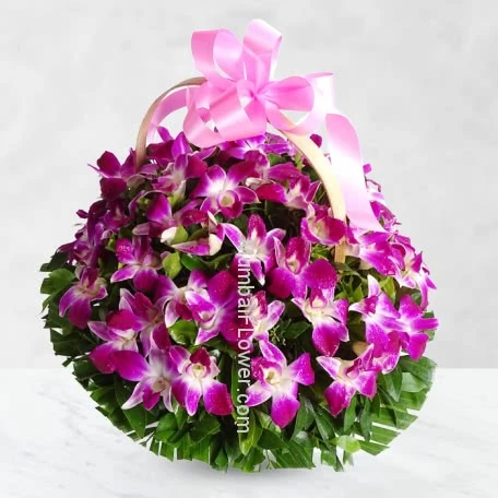 Basket of Orchids Flowers alternate image 1