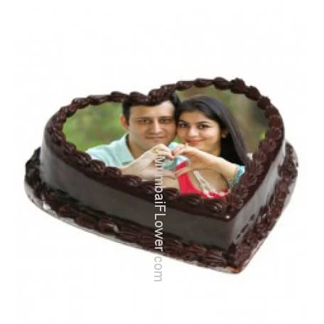 Heart Shape Photo Cake