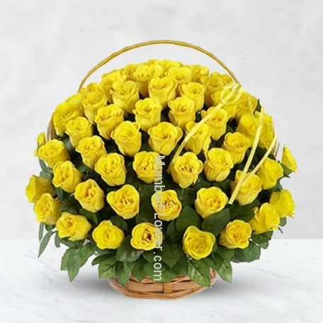 Yellow Roses Basket