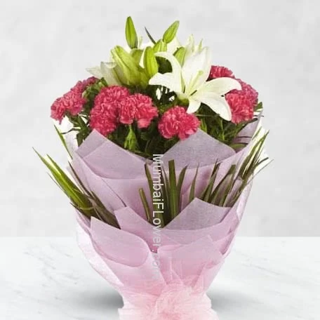 Lilies n Carnation Bouquet