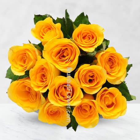 Bunch of 12 Yellow Roses