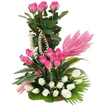 The most beautiful Arrangement of 20 Pink and 20 White Roses would be a great present!