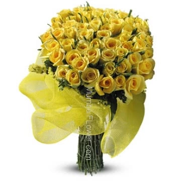 Invite new friend with this beautiful Bunch of 40 Yellow Roses for Frienship