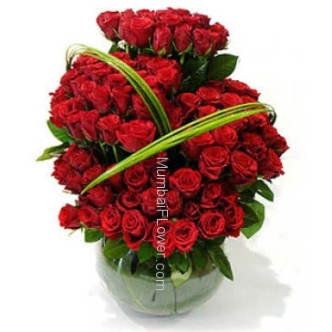 Beautiful Arrangement of 70 Red Roses for your Valentine