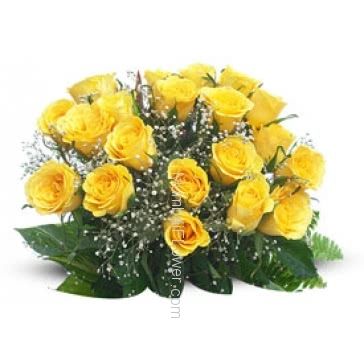 Friendship Bunch of 24 yellow Roses for your best friend.