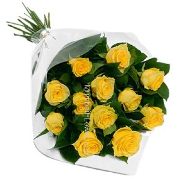 For your best friend, Bunch of 12 Yellow Roses.