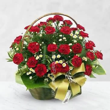 Make the day special of your loved one and say Happy Birthday with the Basket of 30 Red Roses for your loved ones nicely decorated with Ribbons.
