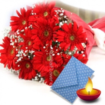 Half Kg Assorted Sweets with bunch of 10 Gerberas 
