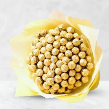 Big Bouquet of 40pc Ferrero Rocher beautifully created.. please not paper color may vary in final shipment