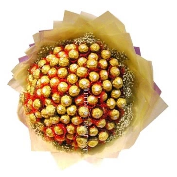 Bunch of 36pc Ferroro Rocher Chocolate nicely decorated with ribbons