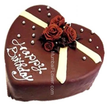 2 Kg. Delicious Heart Shape Chocolate Cake. Please order 1-2 Days in advance.