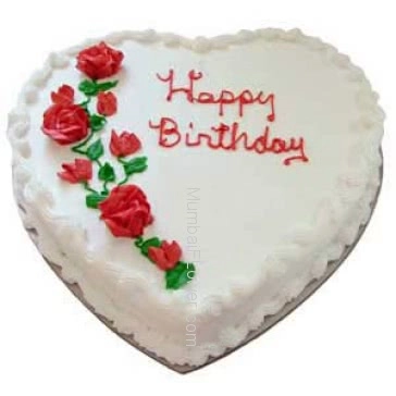 2 Kg Heart Shape Delicious Vanilla Cake. Please order 1-2 Days in advance.