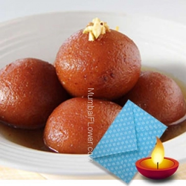 1 Kg. Gulab Jamun with 1pc Diwali Greeting Card