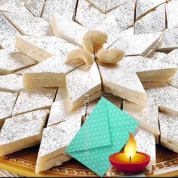 Half Kg. Kaju Katli with 1pc Diwali Greeting Card