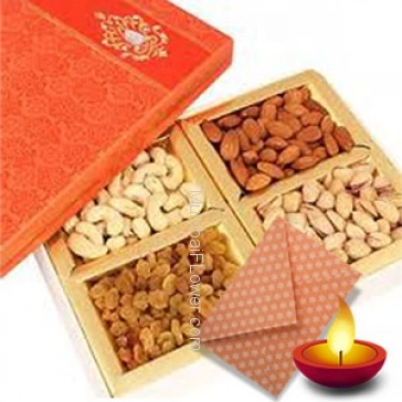Half Kg. Mixed Dryfruits with 1pc Diwali Greeting Card