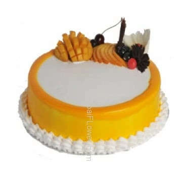 1 Kg. Premium Quality Mango Cake available only in Mango Season... Order 24 hours in advance. Please note : Cake icing may differ from shown picture.
