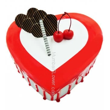 1 Kg. Premium Quality Heart Shape Anniversary Cake, best quality and flavour... Order 1 Day in advance. Please note : Cake icing may differ from shown picture.
