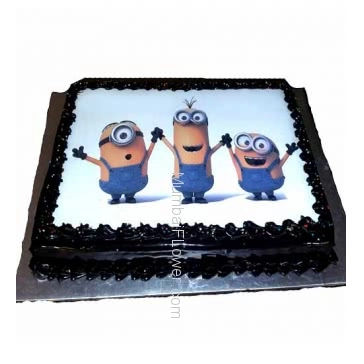 1 Kg. Custom made premium quality Minions Photo Cake... Order 24 hours in advance. Please note : Cake icing may differ from shown picture.
