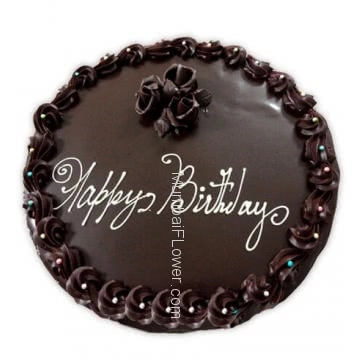 Half Kg. Birthday Dark Chocolate Cake, best in quality and taste... Order 24 hours in advance. Please note : Cake icing may differ from shown picture.
