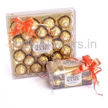 Combo of Ferrero Rocher Chocolates, contains 24pc Ferrero Rocher Chocolates 300g. and 16pc Ferrero Rocher Box 200g.