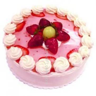 1 Kg. Egg Less Strawberry Cake.  Please note: This item is not available in small cities / remote locations. 
